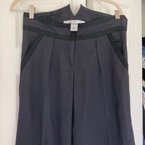 Diane von Furstenberg navy wide leg pants 2
